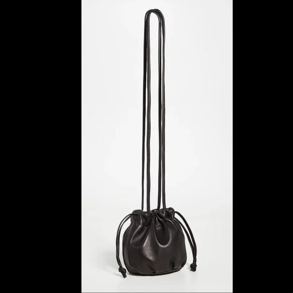 Clare V. Emma black lambskin drawstring crossbody - Picture 3 of 9